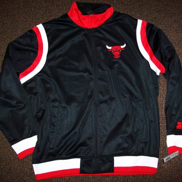 CHICAGO BULLS Full Zip Track Jacket BLACK - Picture 5 of 8